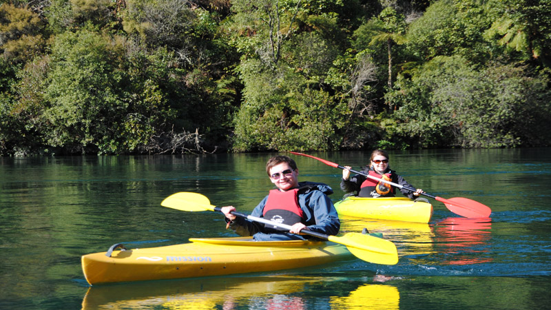 This float trip is the ultimate chilled paddle trip - starting at the beginning of the Mighty Waikato River, you will see Trout through the crystal clear water, watch Bungy jumpers overhead and even soak in natural hot springs on route!